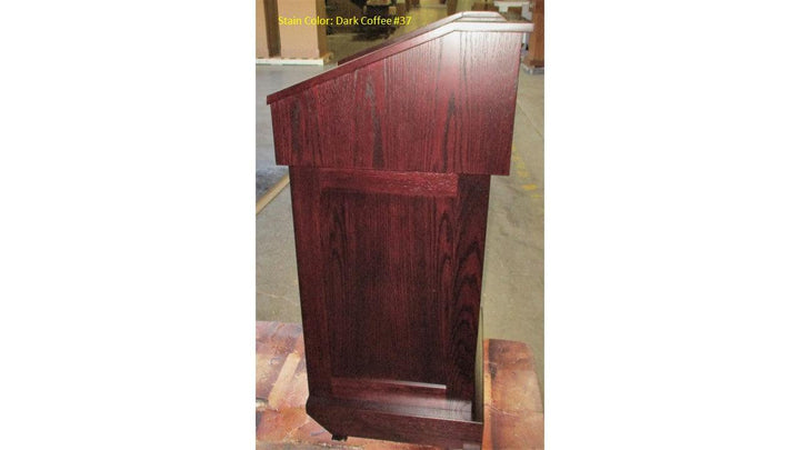Handcrafted Solid Hardwood Lectern Celebrity-Side Dark Coffee 37-Handcrafted Solid Hardwood Pulpits, Podiums and Lecterns-Podiums Direct