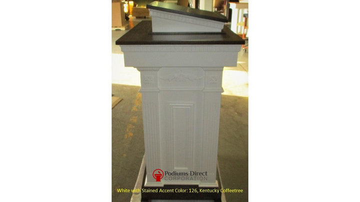 Church Wood Pulpit Colonial Tiered TSP-620- Side 126 Kentucky Coffeetree-Church Solid Wood Pulpits, Podiums and Lecterns-Podiums Direct