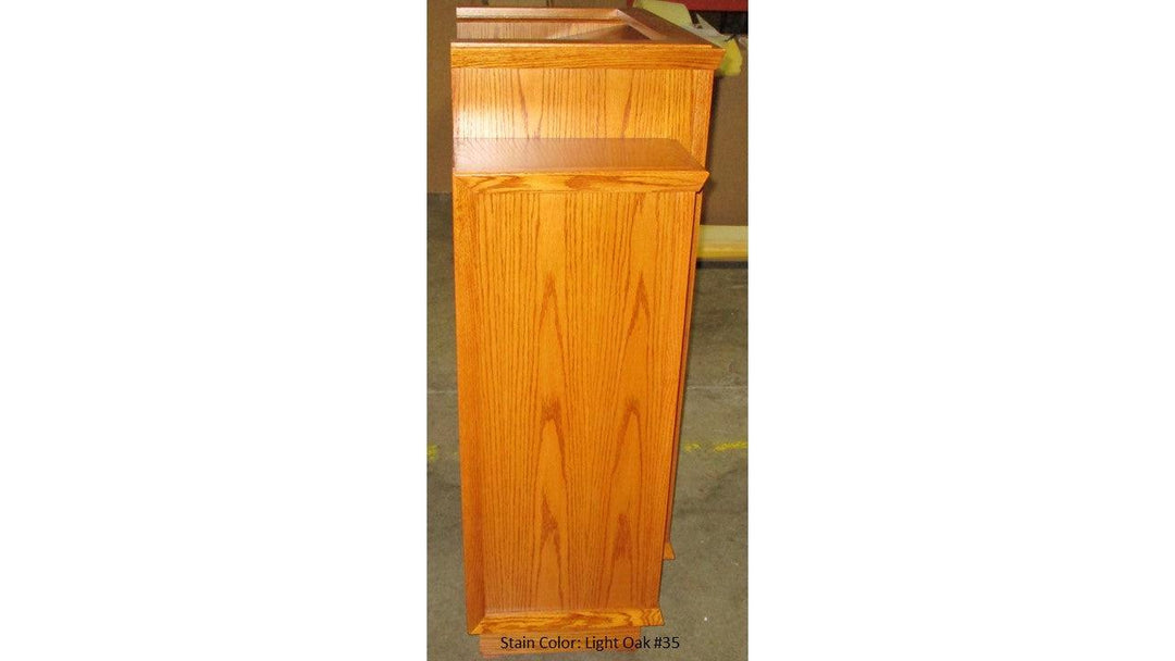 Church Wood Pulpit Wing NO 400W-Side Light Oak 35-Church Solid Wood Pulpits, Podiums and Lecterns-Podiums Direct