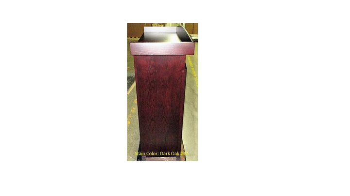 Handcrafted Solid Harwood Lectern Eagle-Side Dark Coffee 37-Handcrafted Solid Hardwood Pulpits, Podiums and Lecterns-Podiums Direct