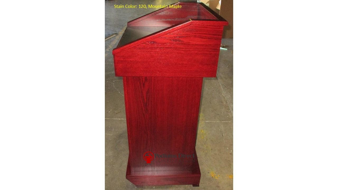 Handcrafted Solid Hardwood Lectern Conquest-Side Logo 120 Mountain Maple-Handcrafted Solid Hardwood Pulpits, Podiums and Lecterns-Podiums Direct