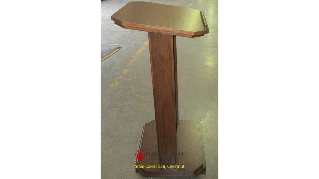 Wood with Acrylic Preaching Stand-704 Proclaimer-Side 128 Chestnut -Wood With Acrylic Pulpits, Podiums and Lecterns-Podiums Direct