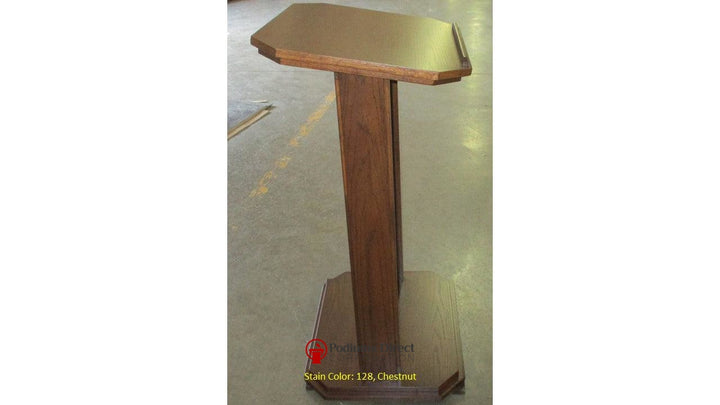 Wood with Acrylic Preaching Stand-704 Proclaimer-Side 128 Chestnut -Wood With Acrylic Pulpits, Podiums and Lecterns-Podiums Direct