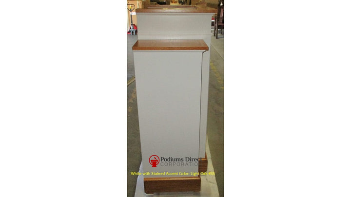 Church Wood Pulpit Wing NO 810W-Side Light Oak 35-Church Solid Wood Pulpits, Podiums and Lecterns-Podiums Direct