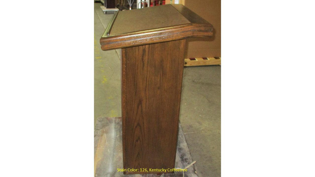 Wood with Acrylic Pulpit NO. P101-Side Kentucky Coffeetree 126-Wood With Acrylic Pulpits, Podiums and Lecterns-Podiums Direct