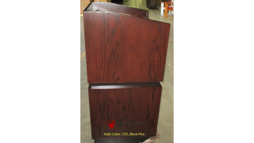 Handcrafted Solid Hardwood Lectern Landmark-Side 235 Black Pine-Handcrafted Solid Hardwood Pulpits, Podiums and Lecterns-Podiums Direct