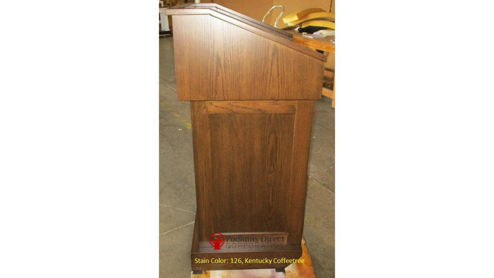 Handcrafted Solid Hardwood Lectern Celebrity-Side 126 Kentucky Coffeetree-Handcrafted Solid Hardwood Pulpits, Podiums and Lecterns-Podiums Direct