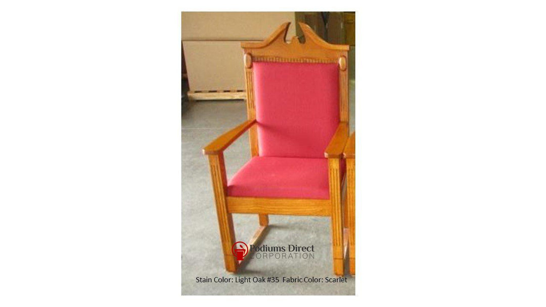 Clergy Church Chair TPC-296S/NO 8200 Series 48" Height Side Pulpit Chair-Front Scarlet-Clergy Church Chairs-Podiums Direct