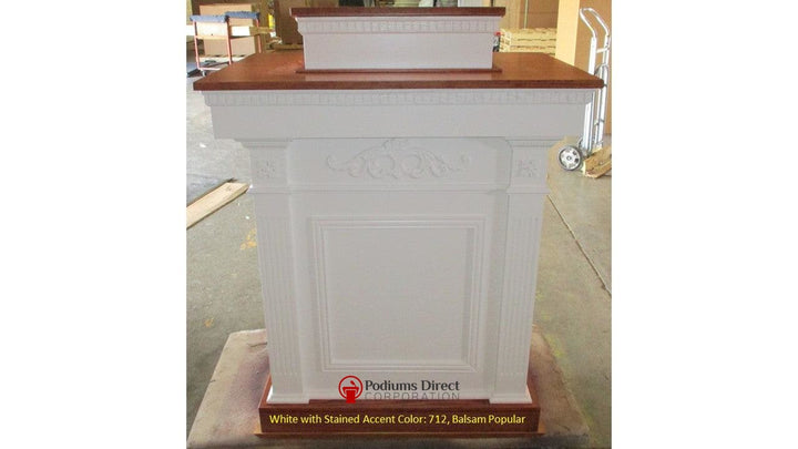 Church Wood Pulpit Colonial Tiered TSP-620- Front 712 Balsam Popular-Church Solid Wood Pulpits, Podiums and Lecterns-Podiums Direct