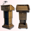 Electric Height-Adjustable Podium with Built-In Sound System: Counselor Evolution Lift [CLR235-EV-L]