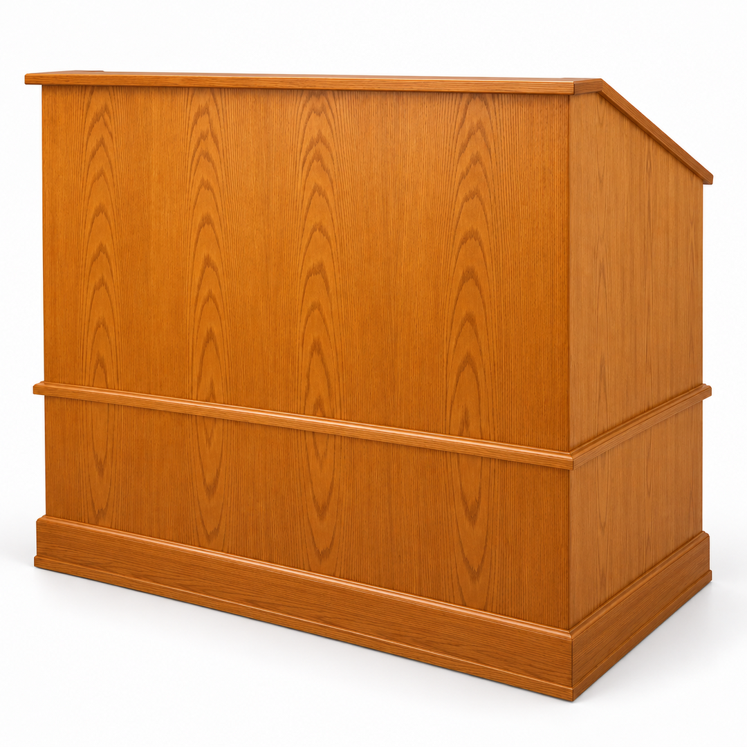 Commander 48-inch multimedia lectern — Medium Oak #43