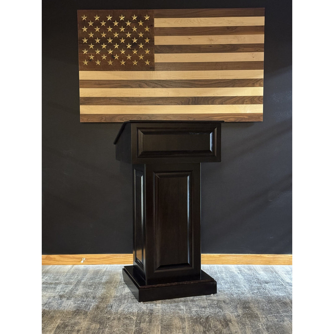 Counselor lectern in cherry with ebony stain