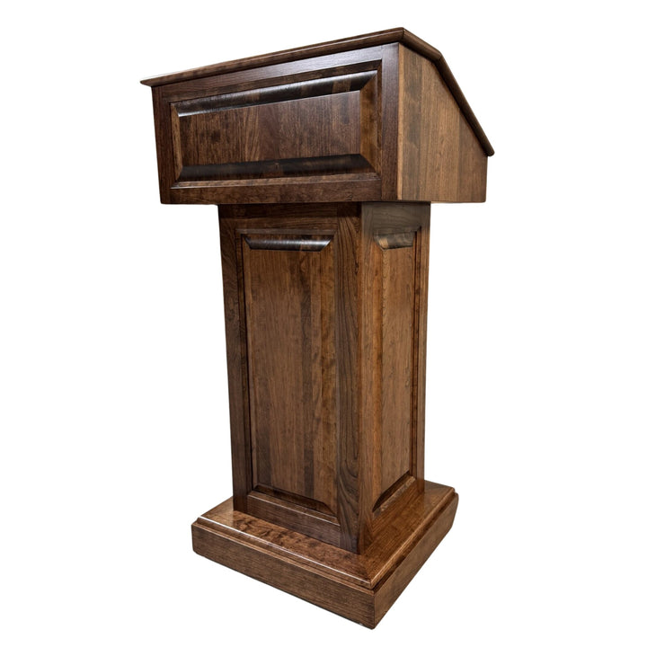 Counselor lectern in cherry with red mahogany stain