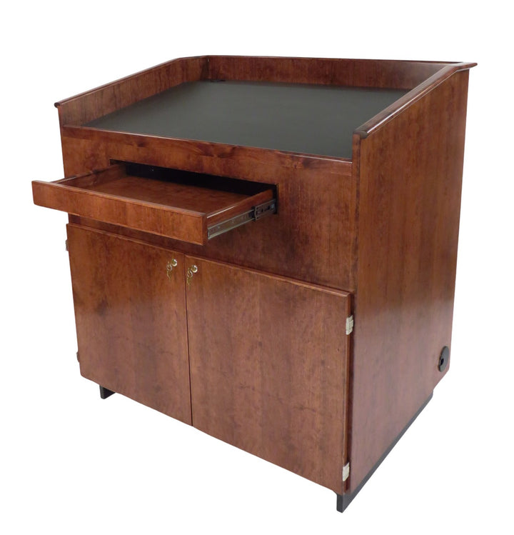 Educator multimedia lectern in cherry with red mahogany stain