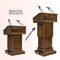 Height-Adjustable Hardwood Lectern: The Counselor Lift [CLR235-L]