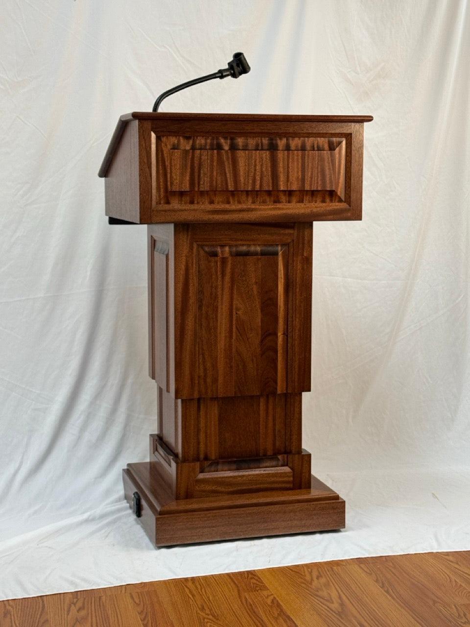 Height-Adjustable Hardwood Lectern: The Counselor Lift [CLR235-L]