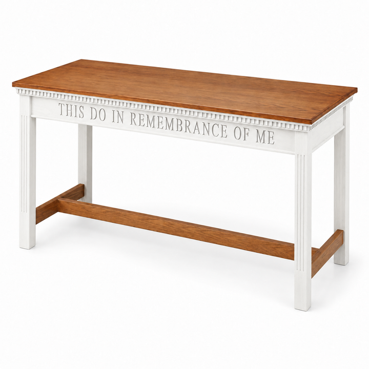 NO 825 colonial open communion table — Medium Oak 