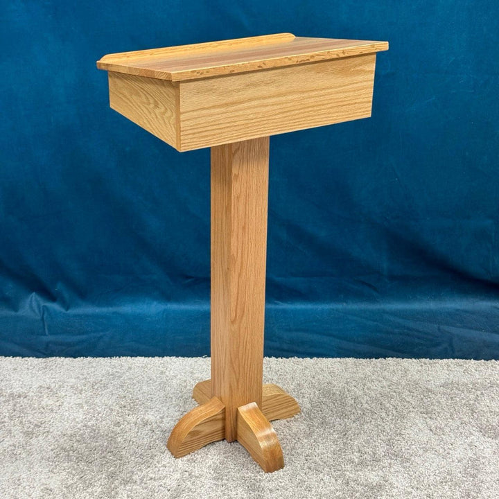 Portable Oak Pedestal Lectern [PSS243-O]