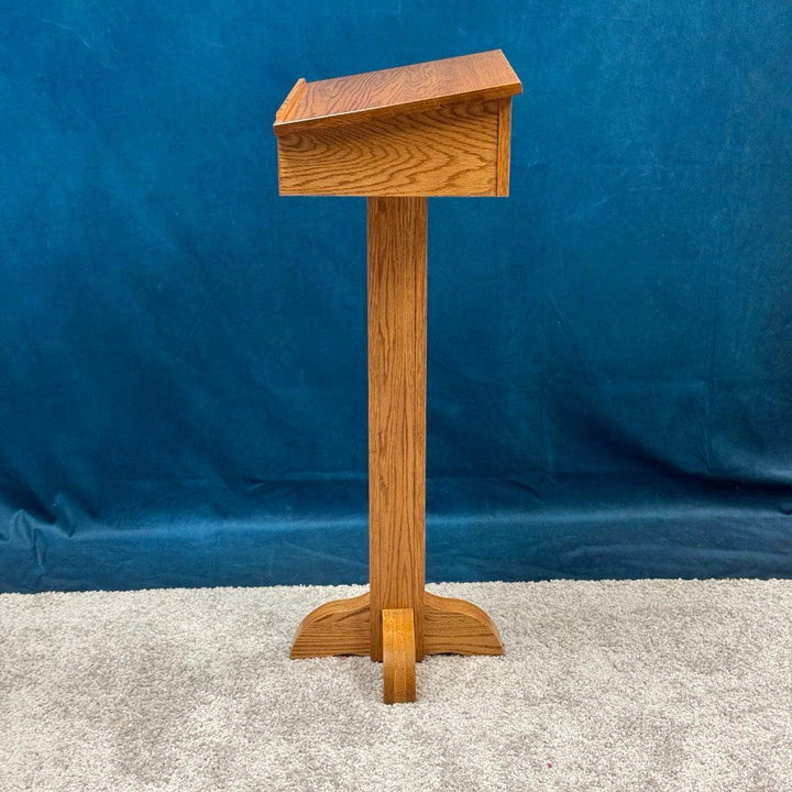 Portable Oak Pedestal Lectern [PSS243-O]