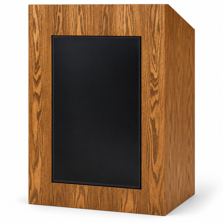 PD 4896-LCD solid oak digital display lectern — Medium Oak 