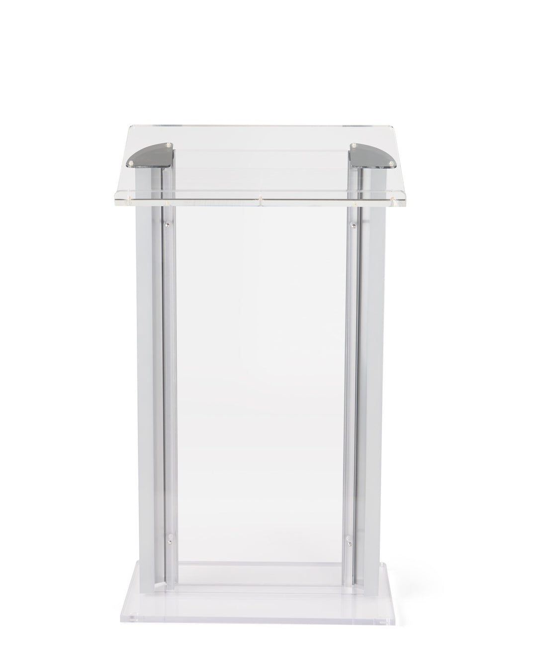 Acrylic and Aluminum Podium: Alumacrylic, back view