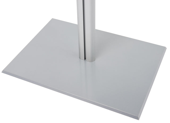 Acrylic-Top Lectern on Silver Aluminum Post, base