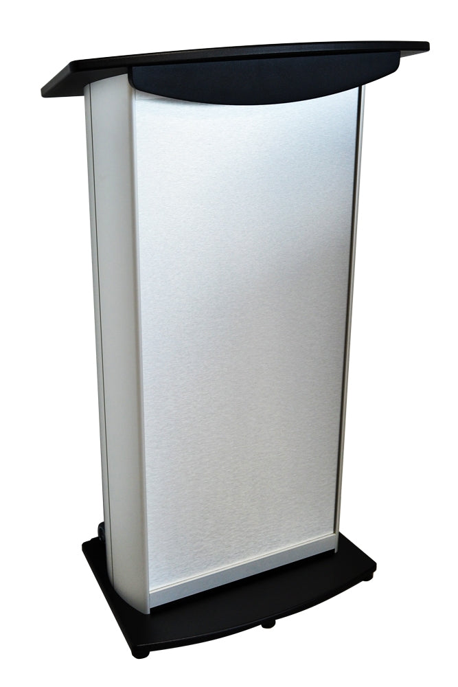 H2 Standard Aluminum Lectern, front black top and base