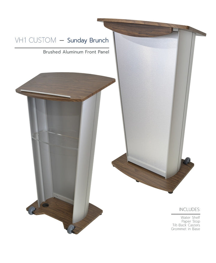 VH1 Custom Aluminum Lectern, sunday brunch