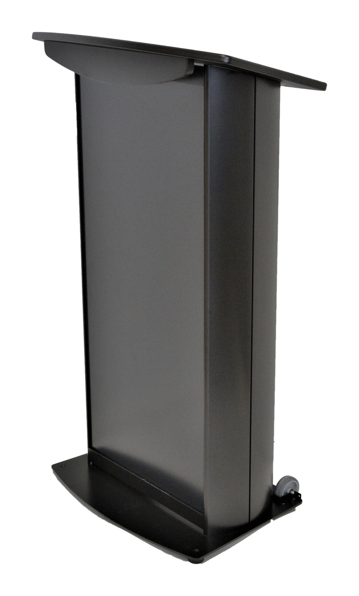 H2 Deluxe Black Aluminum Lectern, angle