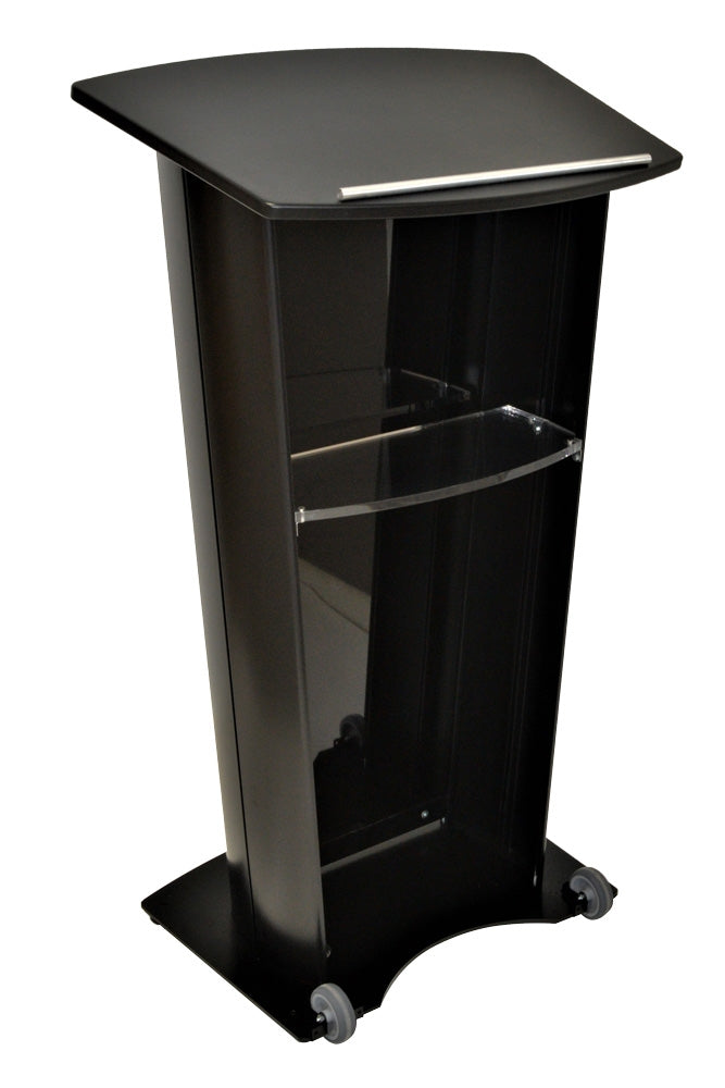 VH1 Deluxe Black Aluminum Lectern, back