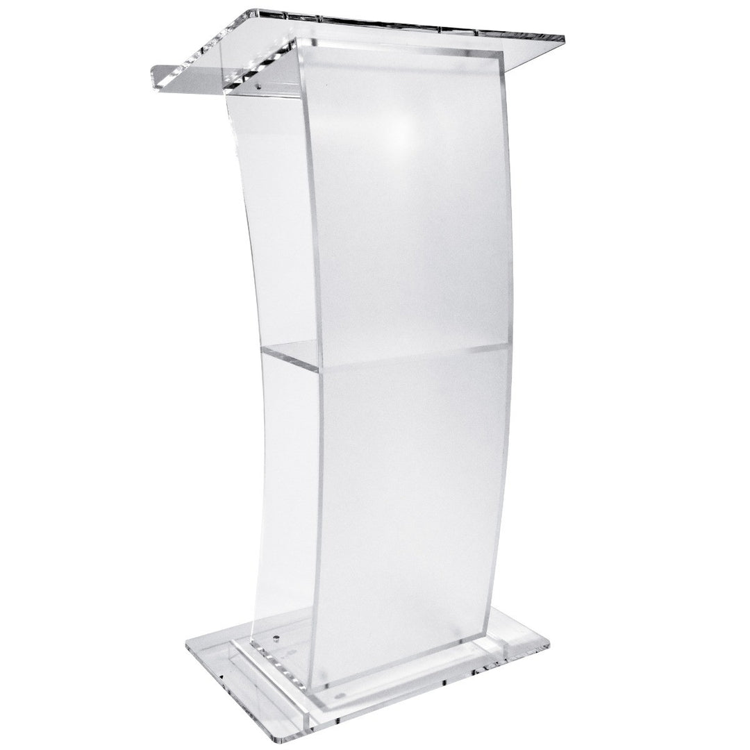 Eclipse Acrylic Lectern with Frosted Front Panel, front view