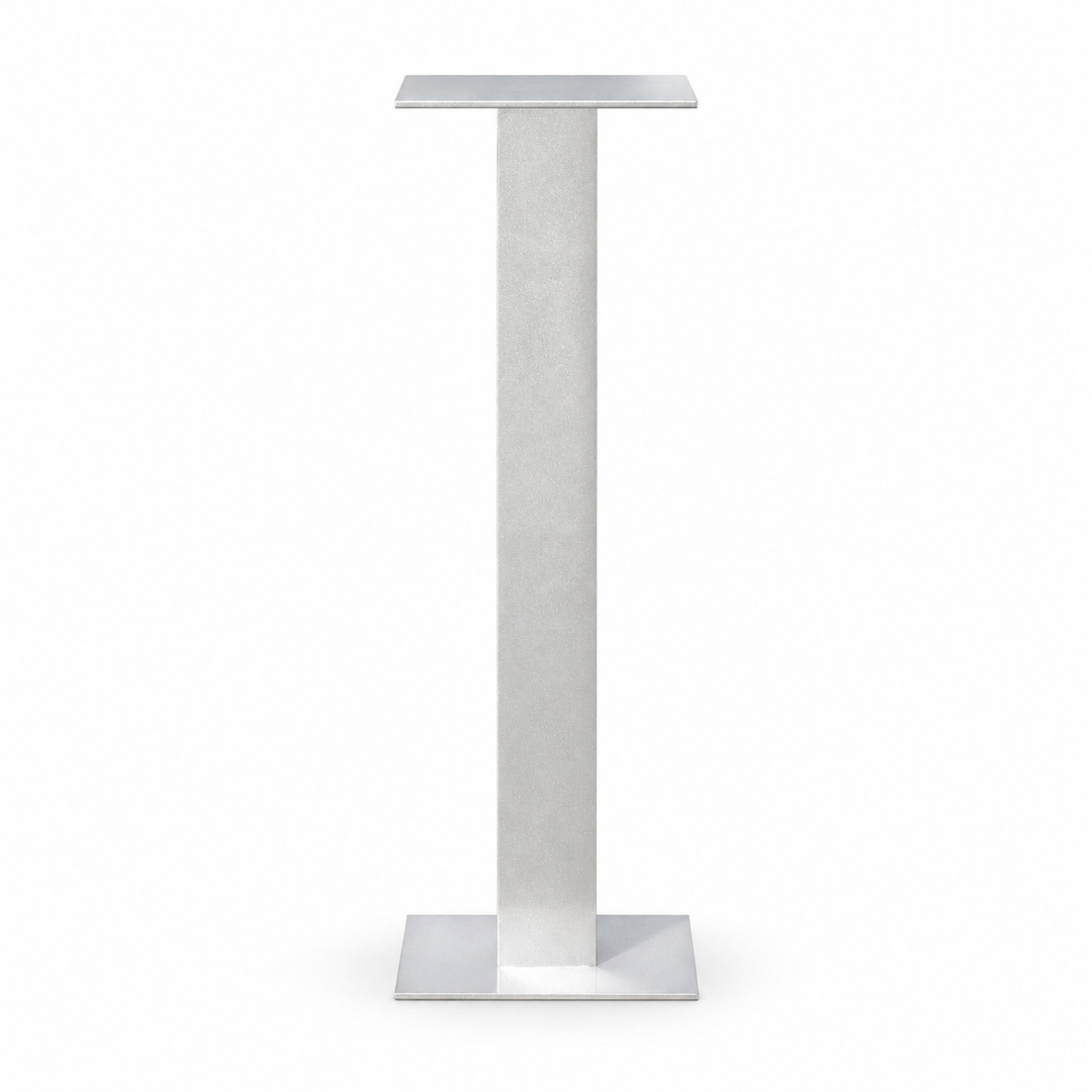 Contemporary Aluminum Pedestal Table, Single Post, 36 Inches Tall — product view