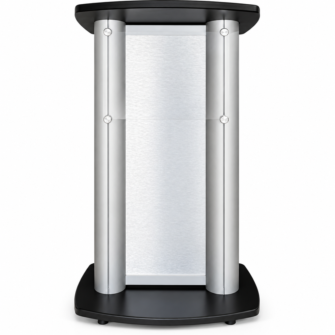 CS1 Aluminum Column Lectern with Sign Panel — product view