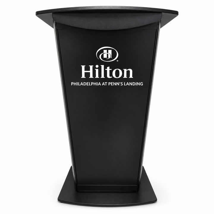 VH1 Deluxe Black Aluminum Lectern — product view