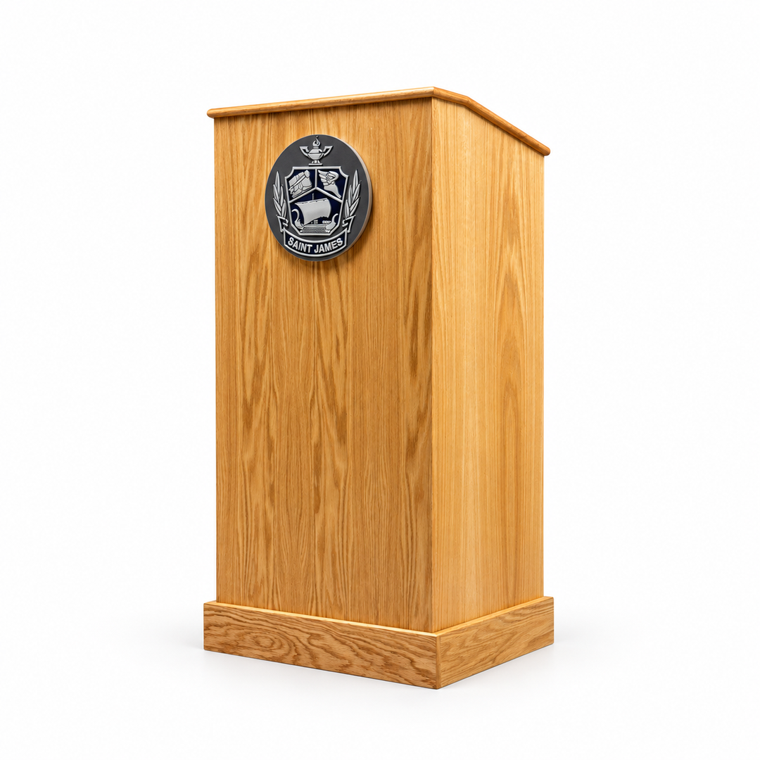 Solid Oak Presentation Lectern for Graduation & Ceremonies: The Graduate — product view