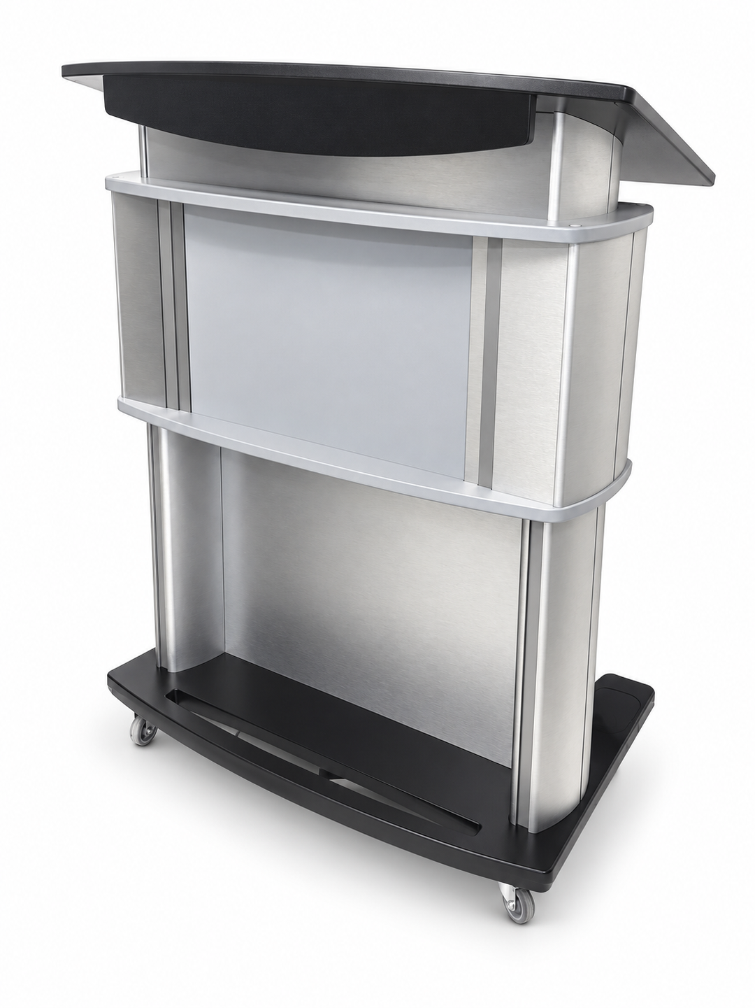 ADA Height-Adjustable Lectern: Motorized Aluminum Podium — product view