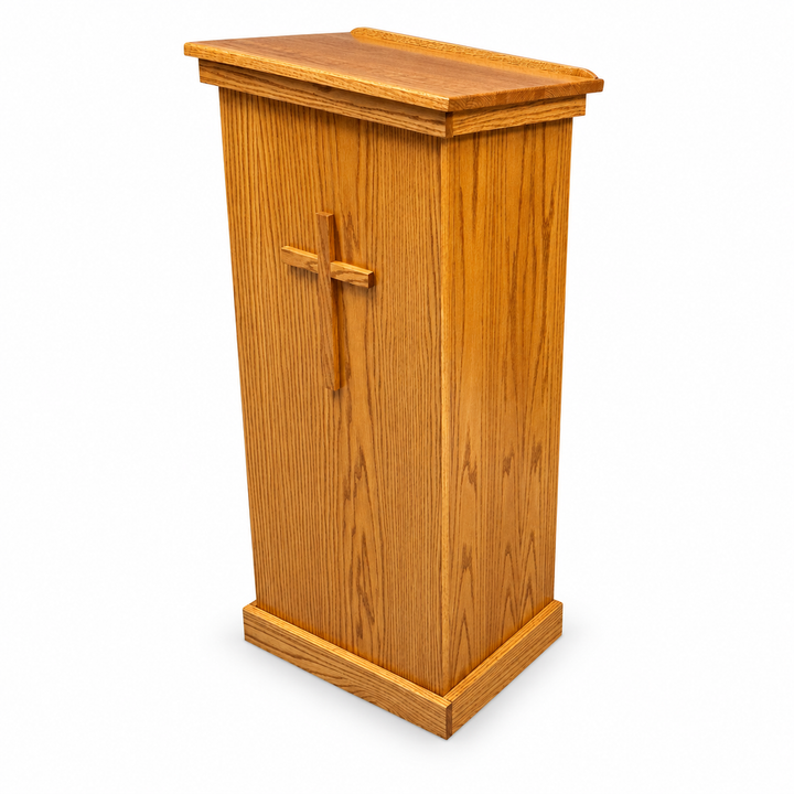 Portable Oak Wood Podium [FPL245] — product view