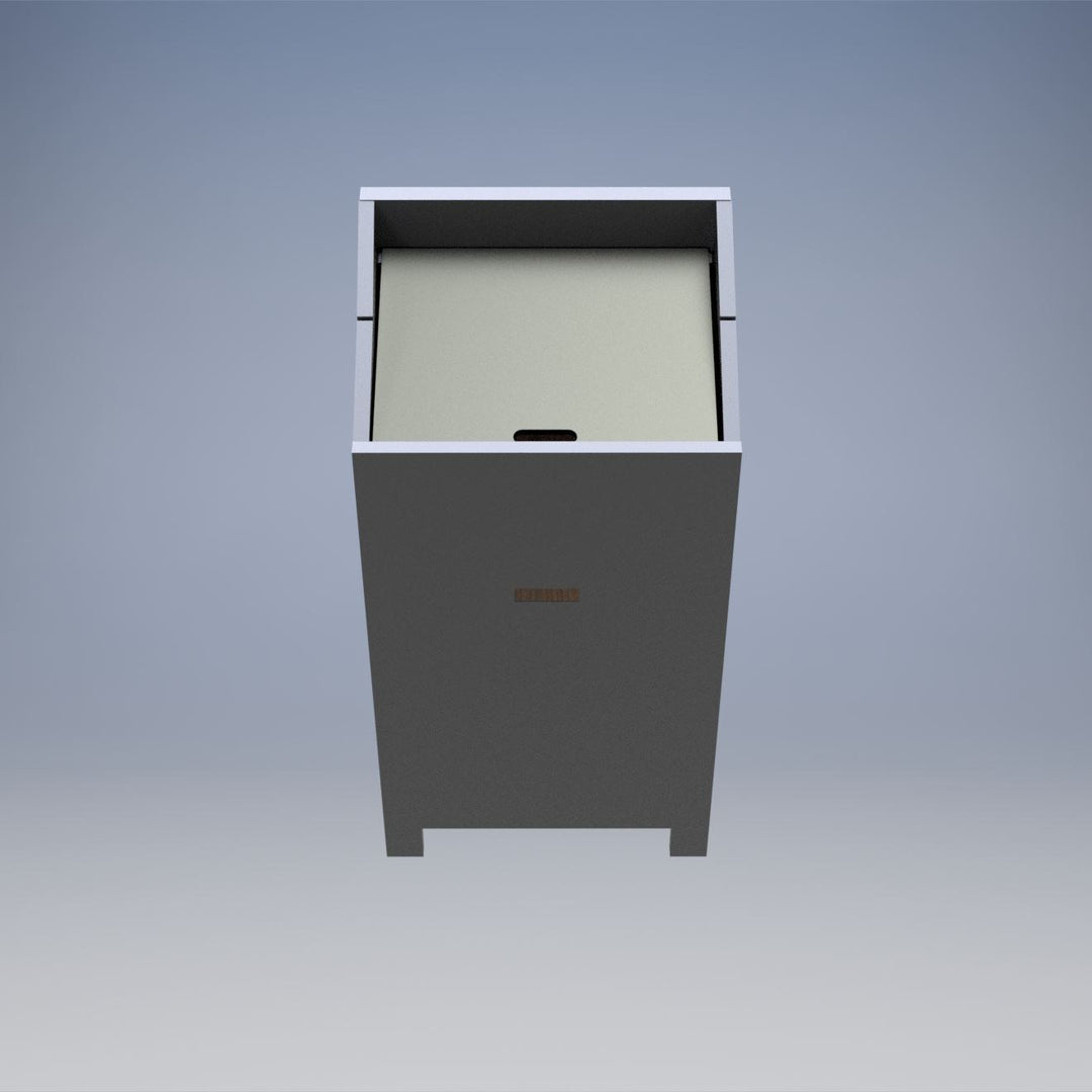Folding Portable Lectern, Carpeted, Folds to Under 5 Inches Thick, reading surface from above
