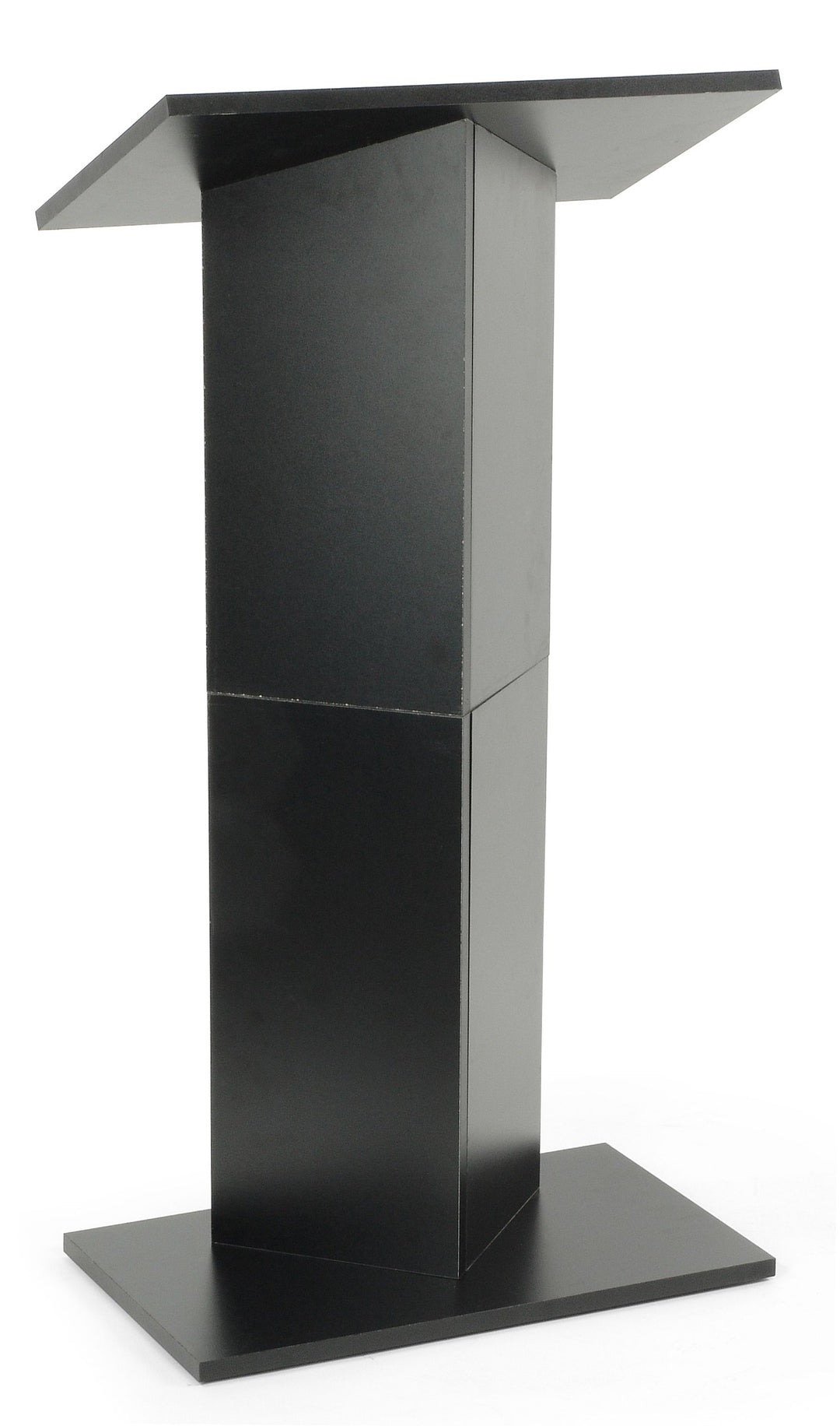 Folding Portable Lectern with Carry Bag, Black, front view