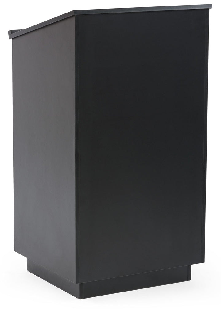 Host Station with Locking Doors, black, guest-facing side