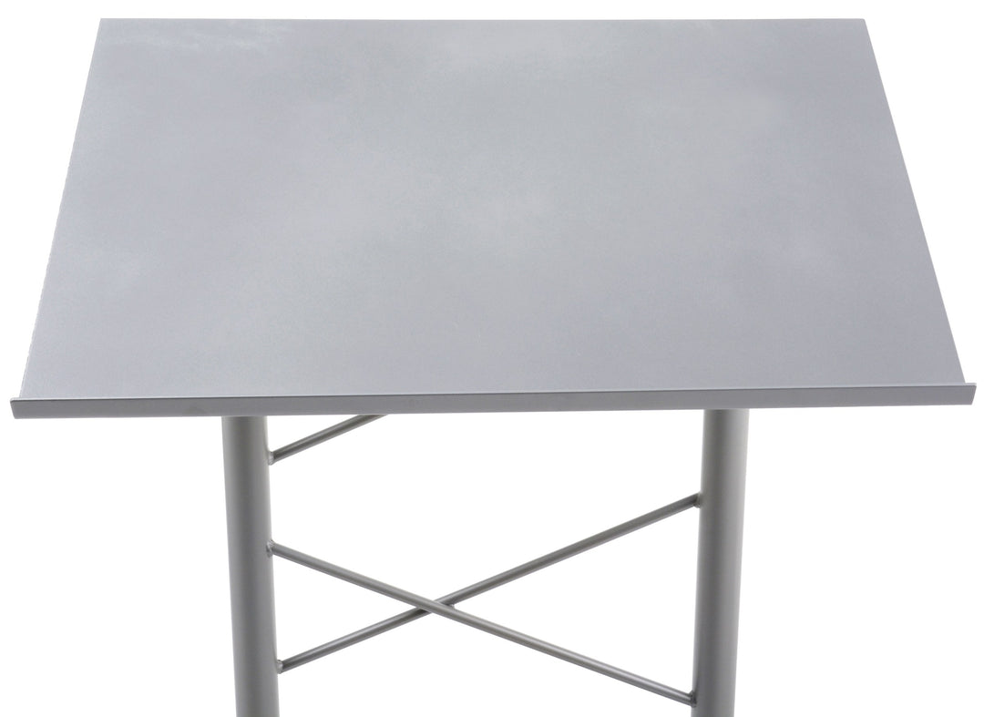 Lattice-Style Steel Truss Lectern, silver, reading surface