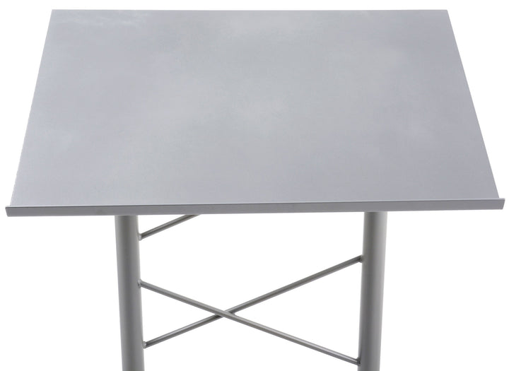 Lattice-Style Steel Truss Lectern, silver, reading surface