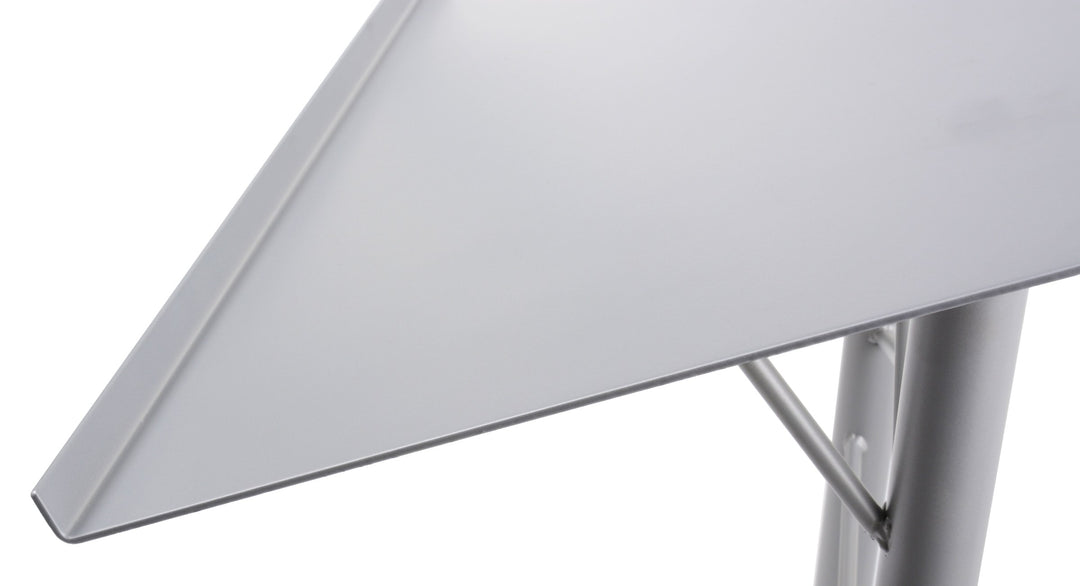 Lattice-Style Steel Truss Lectern, silver, reading lip