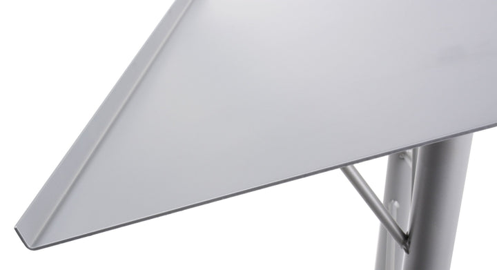 Lattice-Style Steel Truss Lectern, silver, reading lip