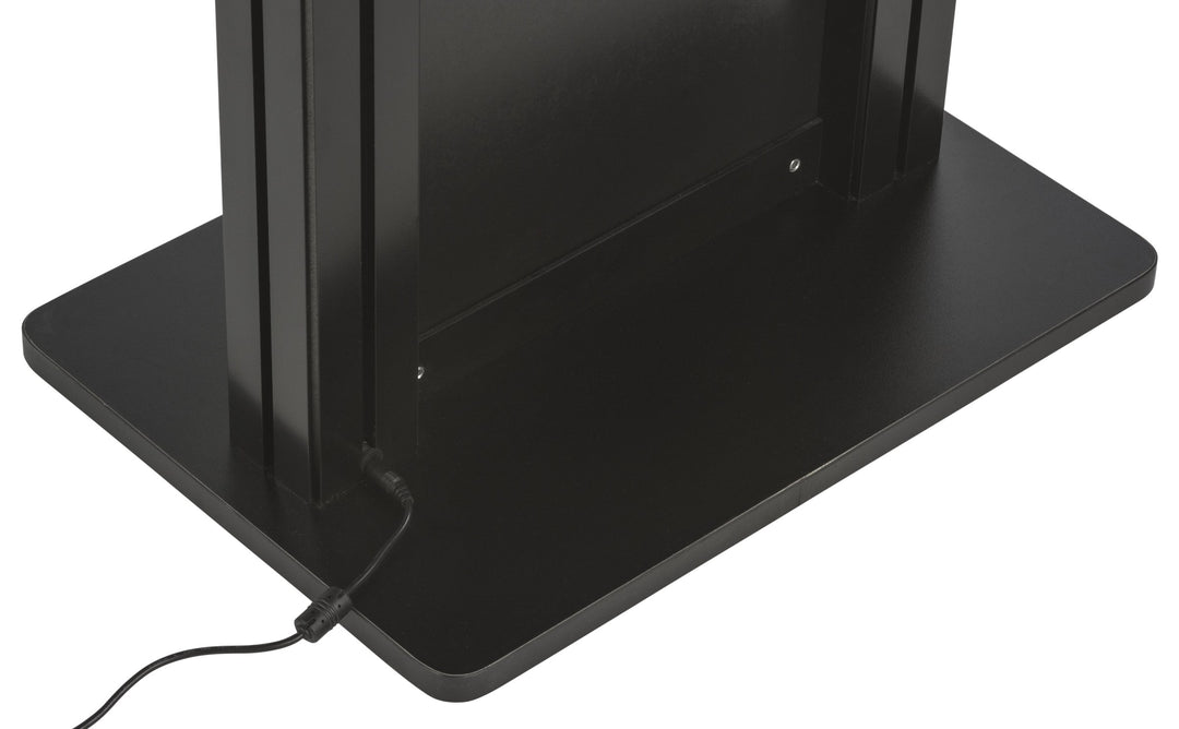 LED Lighted Lectern with Pull-Out Drawer, Black, base and power cord