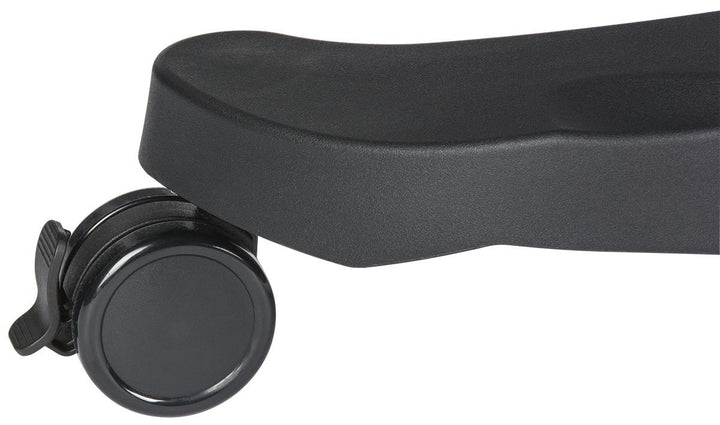 Mobile Sit-Stand Laptop Desk with Mouse Tray and Cup Holder, locking caster