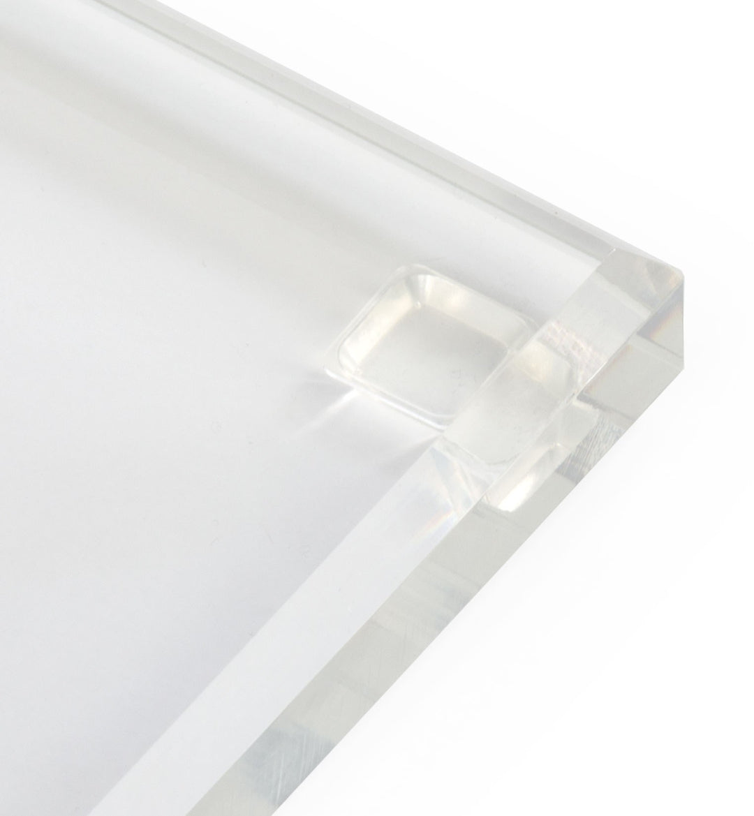 Clear Acrylic Lectern in 1-Inch Slab Acrylic, acrylic edge detail