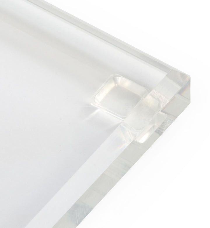Clear Acrylic Lectern in 1-Inch Slab Acrylic, acrylic edge detail
