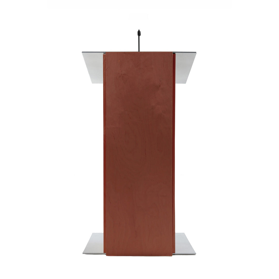 Contemporary Lectern and Podium K-2 in All Mahogany, front view