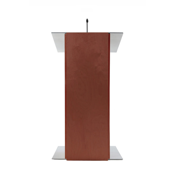 Contemporary Lectern and Podium K-2 in All Mahogany, front view